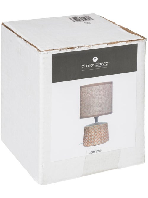 Lampe céramique grès motif cannage YOJOA - Kiabi