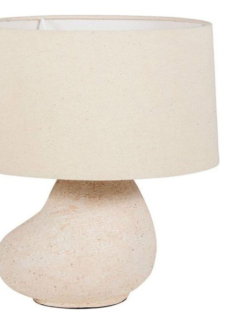 Lampe céramique lin Héra beige écru Beige - Kiabi
