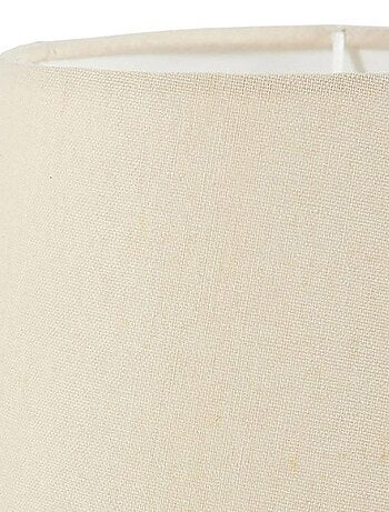 Lampe céramique lin Mathilde blanc