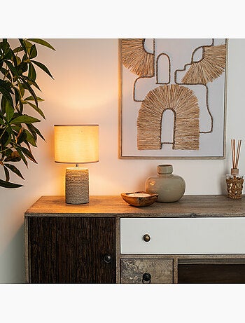 Lampe céramique motifs graphiques MELO