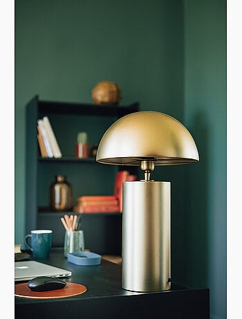Lampe champignon à poser en métal doré ulyse