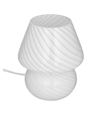 Lampe champignon à rayures en verre CARA