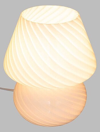 Lampe champignon à rayures en verre CARA