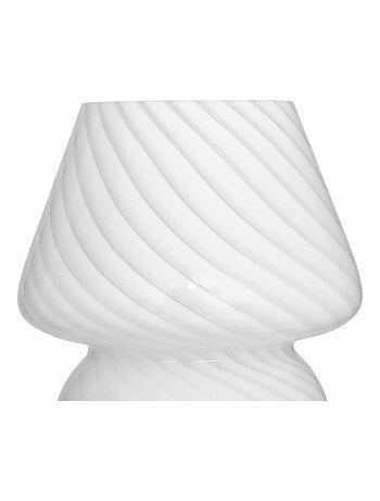 Lampe champignon à rayures en verre CARA
