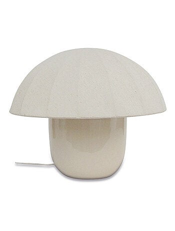 Lampe champignon design en coton et métal