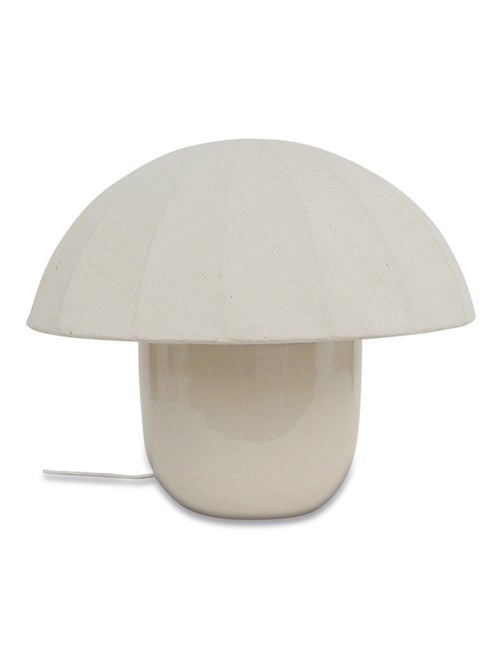 Lampe champignon design en coton et métal - Kiabi