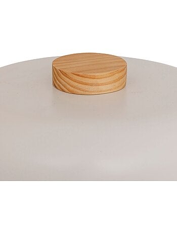 Lampe champignon en bois et acier POLA