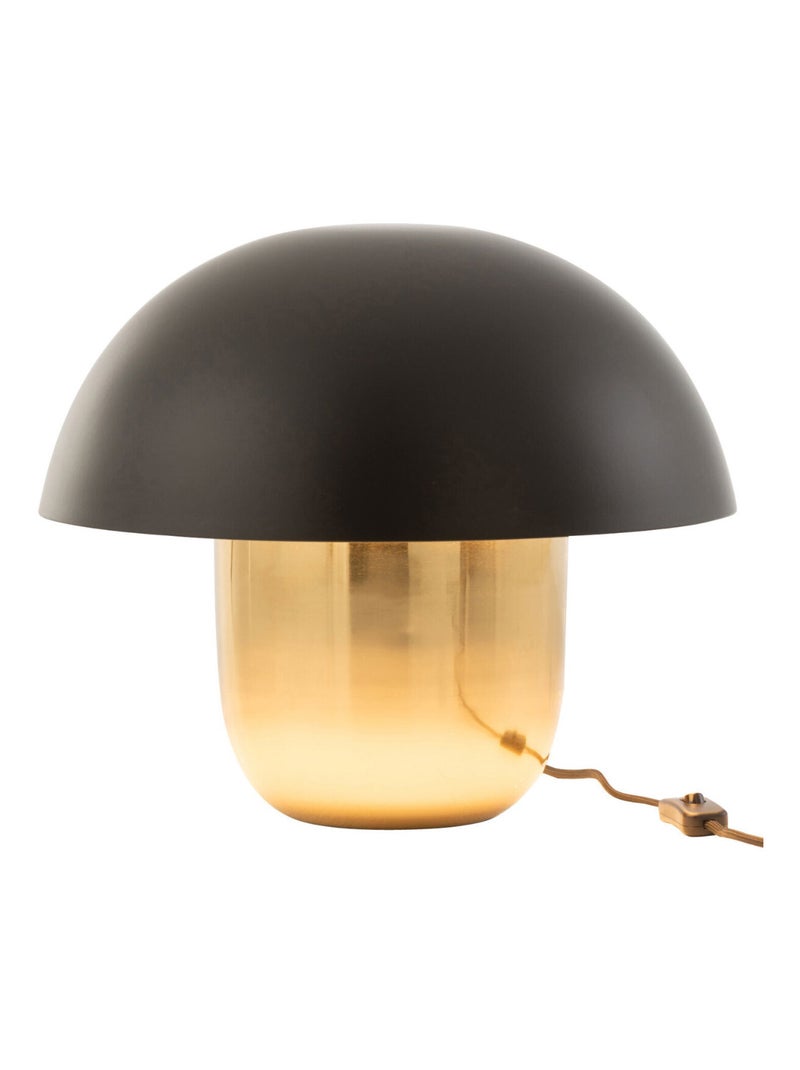 Lampe champignon en métal noir et or Noir Doré - Kiabi