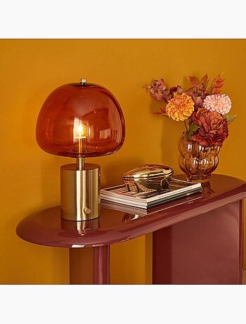 Lampe champignon en verre elie