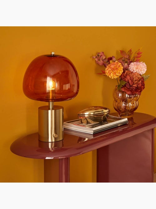Lampe champignon en verre elie - Kiabi