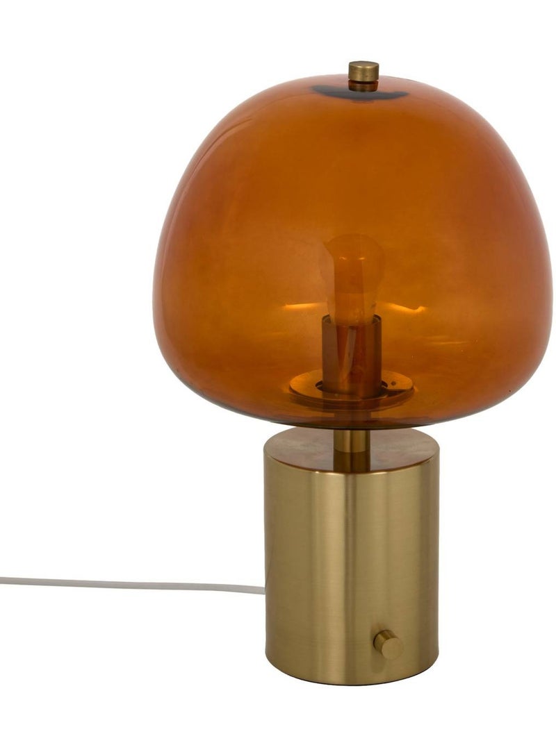 Lampe champignon en verre elie Ambre - Kiabi