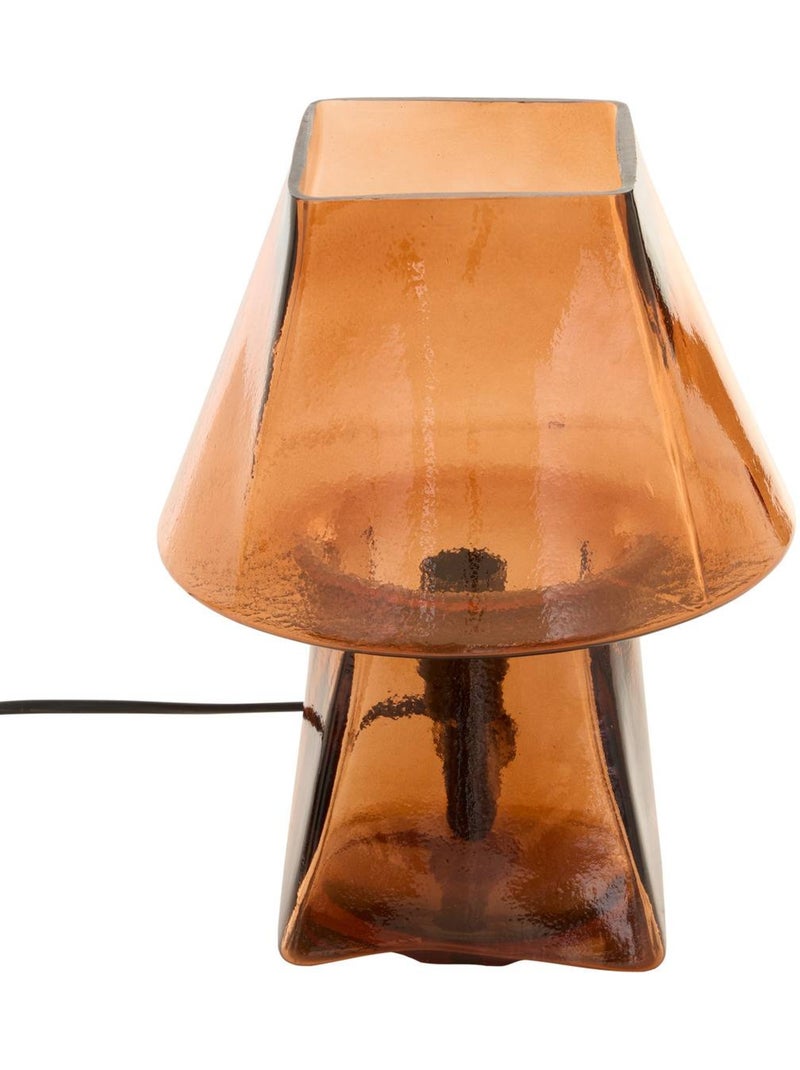Lampe champignon en verre elita Ambre - Kiabi