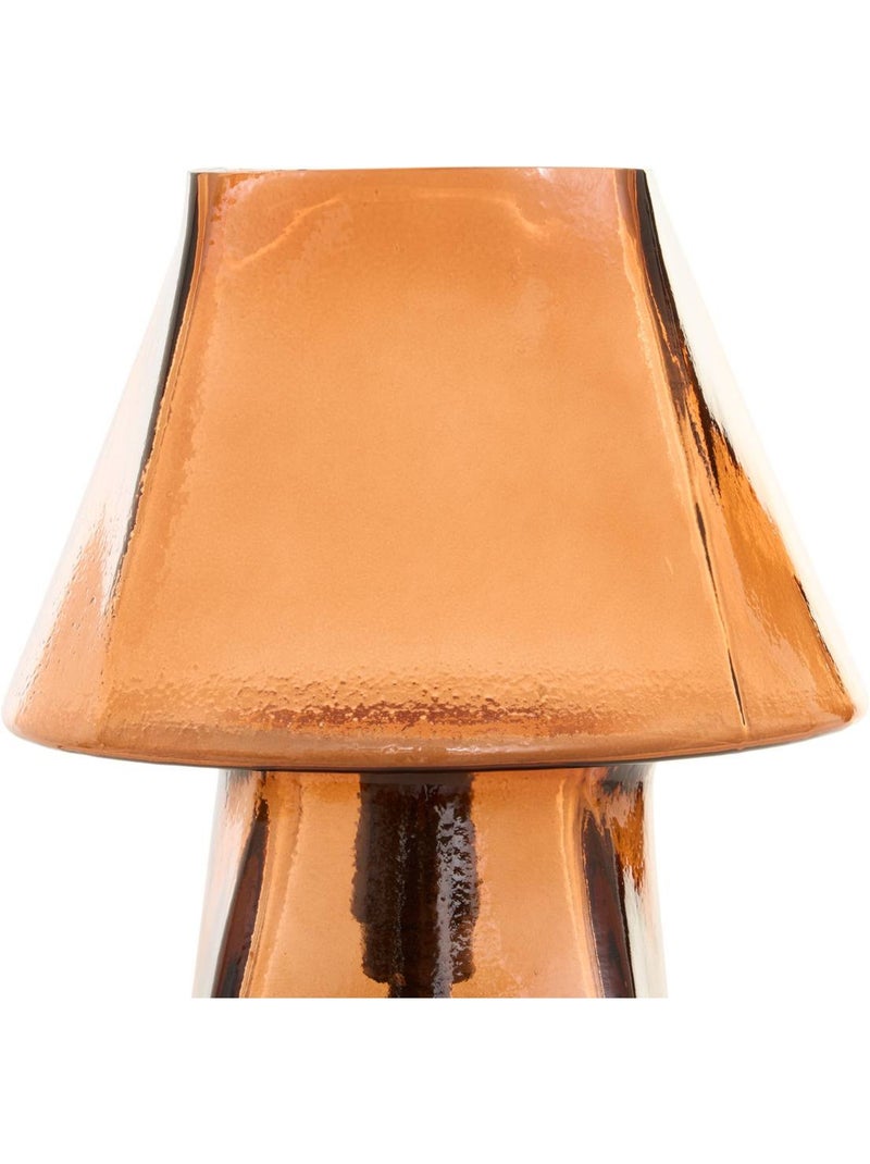 Lampe champignon en verre elita Ambre - Kiabi