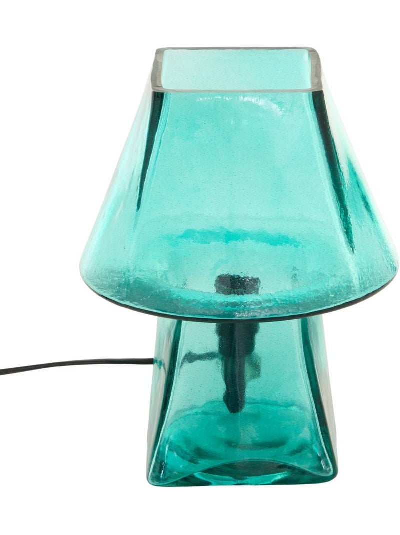 Lampe champignon en verre elita Bleu - Kiabi
