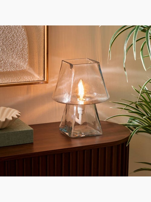 Lampe champignon en verre elita - Kiabi