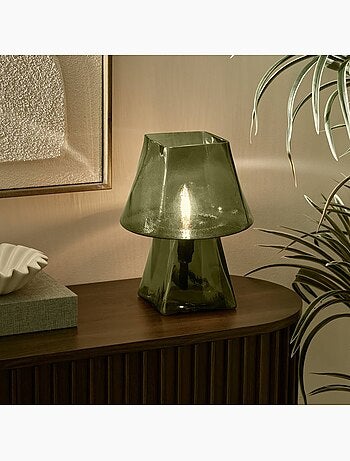 Lampe champignon en verre elita
