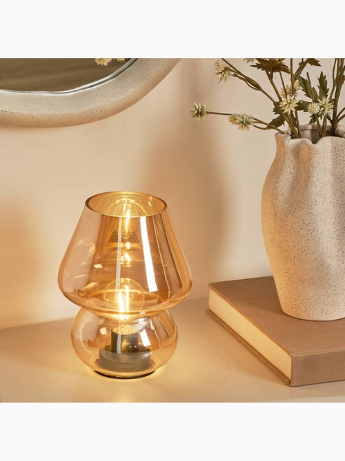 Lampe champignon verre LED à pile CARA - Kiabi Lampe champignon verre LED à pile CARA - Kiabi