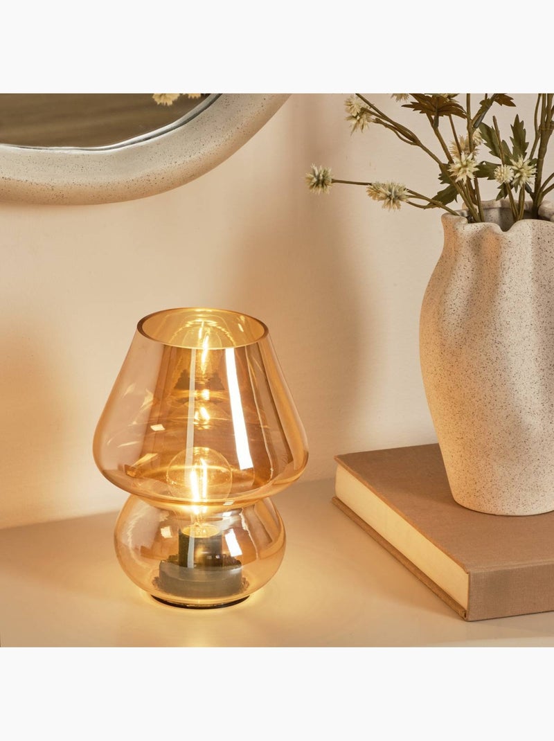 Lampe champignon verre LED à pile CARA Gris - Kiabi