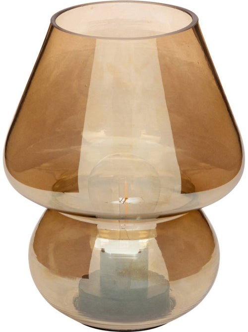 Lampe champignon verre LED à pile CARA - Kiabi