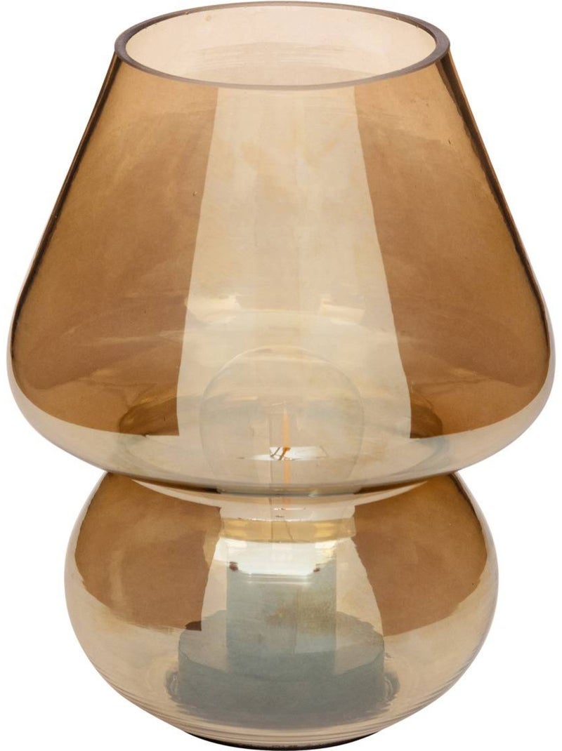 Lampe champignon verre LED à pile CARA Orange - Kiabi