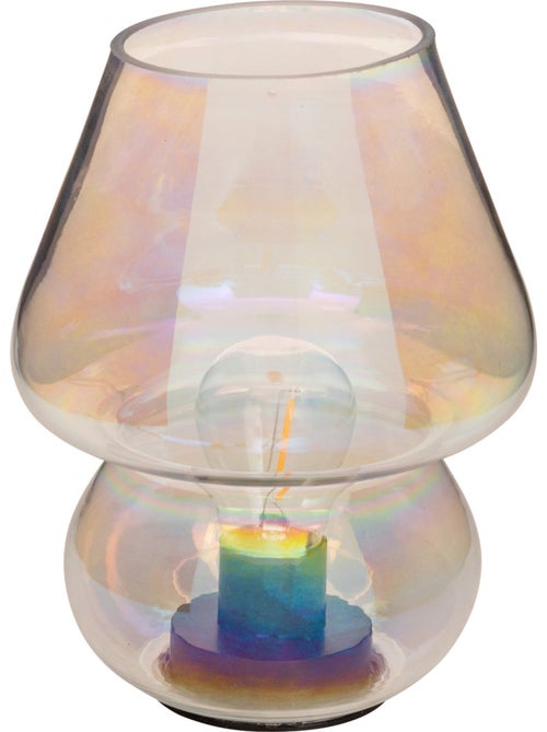 Lampe champignon verre LED à pile CARA - Kiabi Lampe champignon verre LED à pile CARA - Kiabi