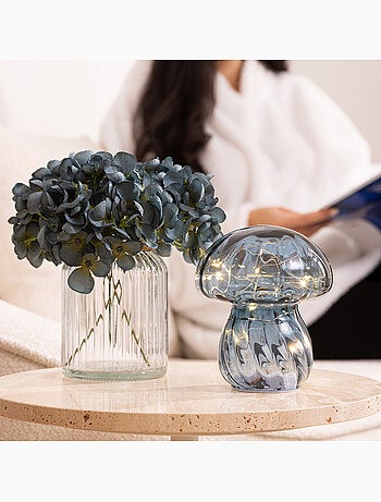 Lampe champignon verre LED à pile MALU