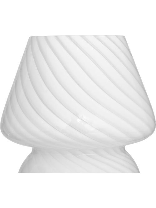 Lampe champignon verre strié CARA - Kiabi Lampe champignon verre strié CARA - Kiabi