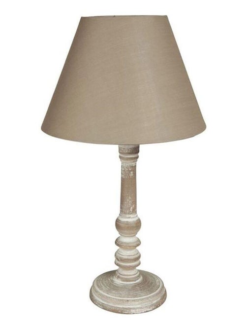 Lampe charme bois taupe - Kiabi
