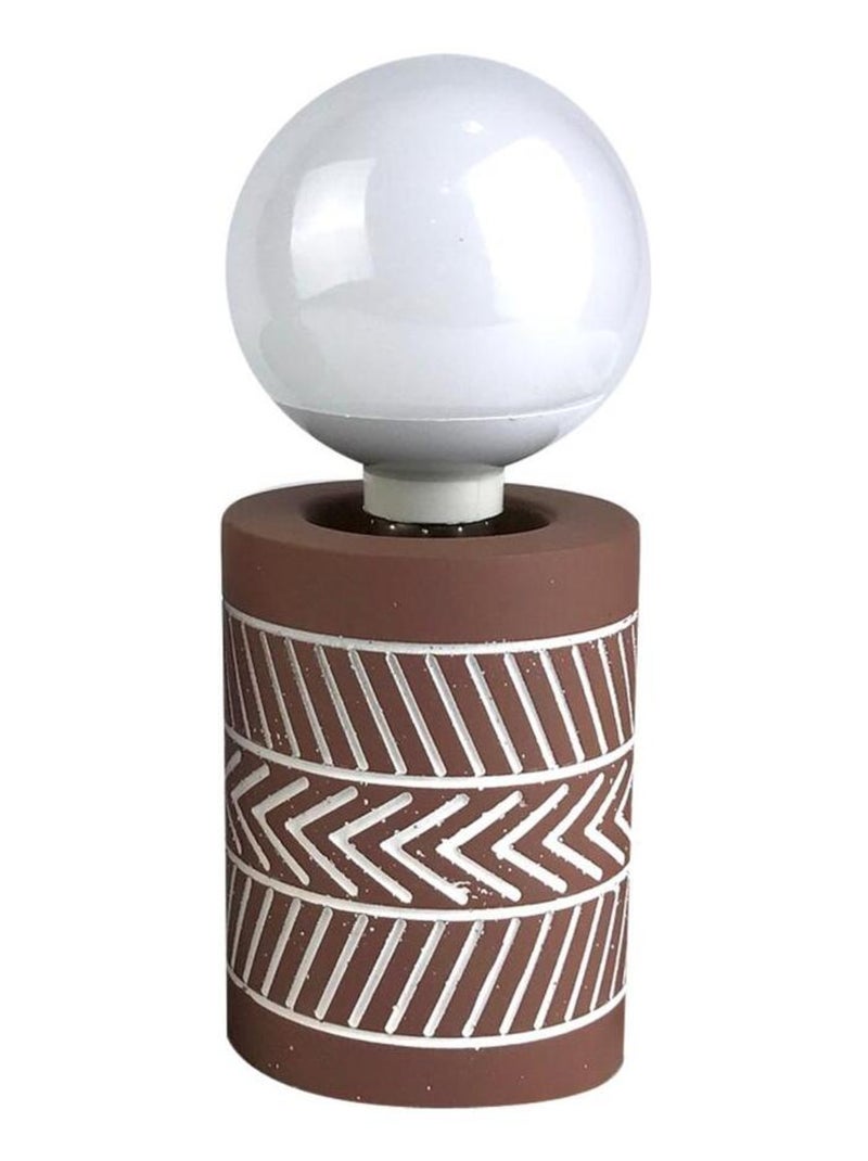 Lampe ciment ethnic folk Noir - Kiabi