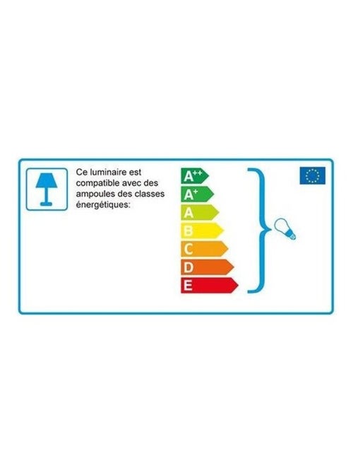 Lampe ciment Portland blanche noire - Kiabi