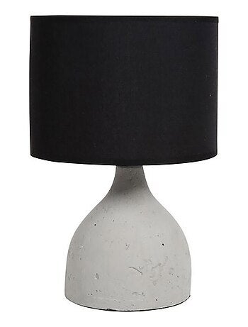 Lampe ciment Portland grise noire