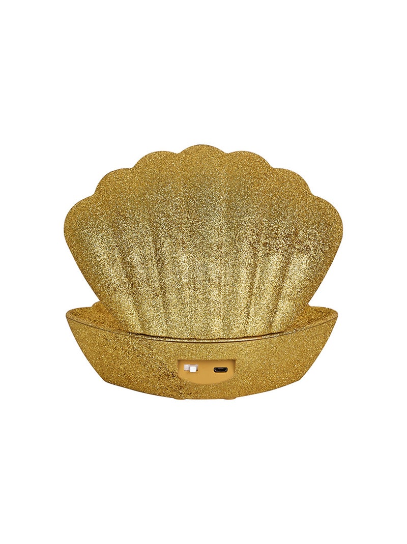 Lampe coquillage lumineuse  -  - Effet pailleté Doré/or - Kiabi