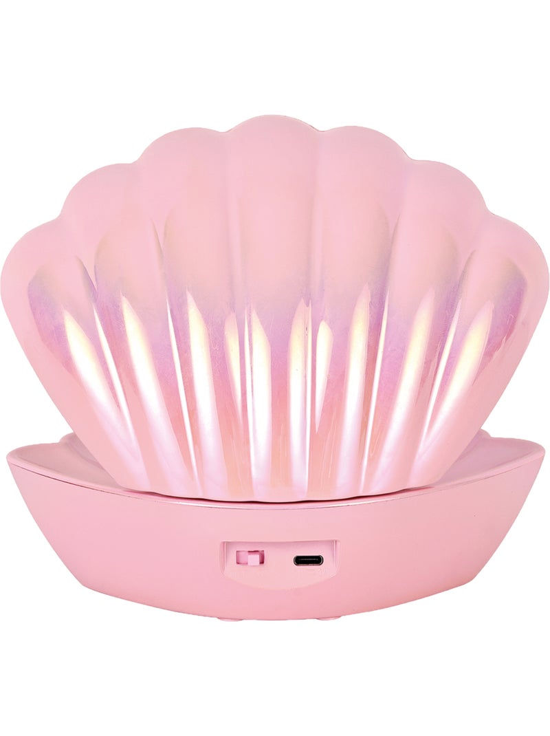 Lampe coquillage lumineuse  -  - Effet pailleté Rose - Kiabi
