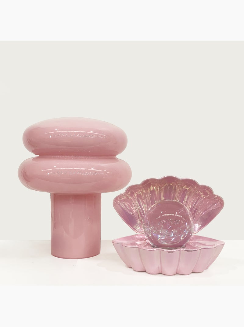 Lampe coquillage lumineuse  -  - Effet pailleté Rose - Kiabi