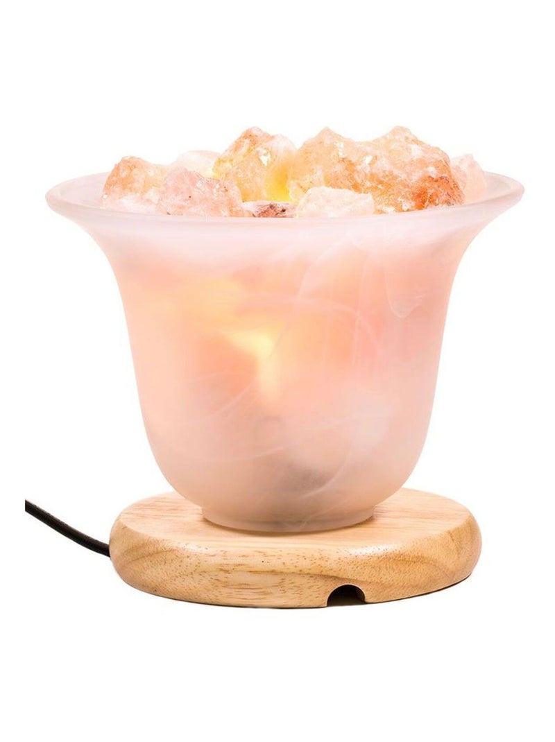 Lampe cristaux de sel Beige - Kiabi