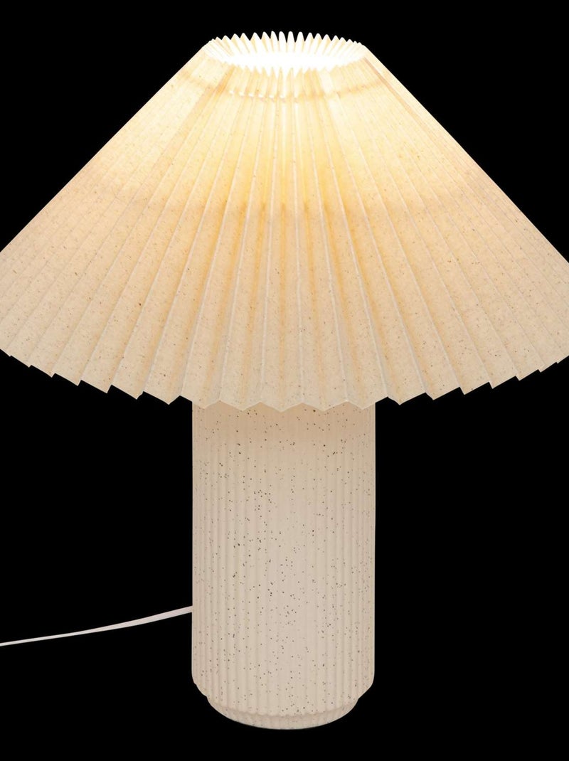 Lampe cylindre en céramique Beige - Kiabi