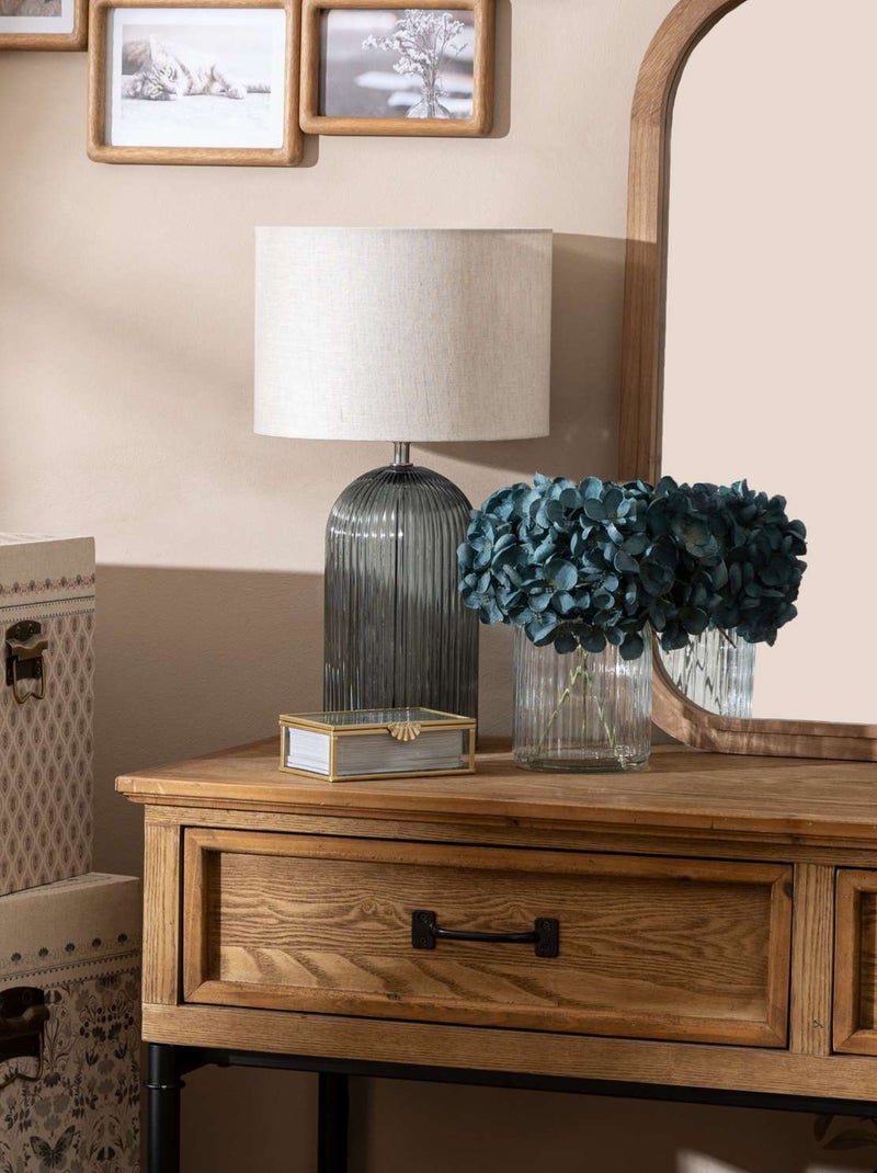 Lampe cylindre en verre Bleu - Kiabi