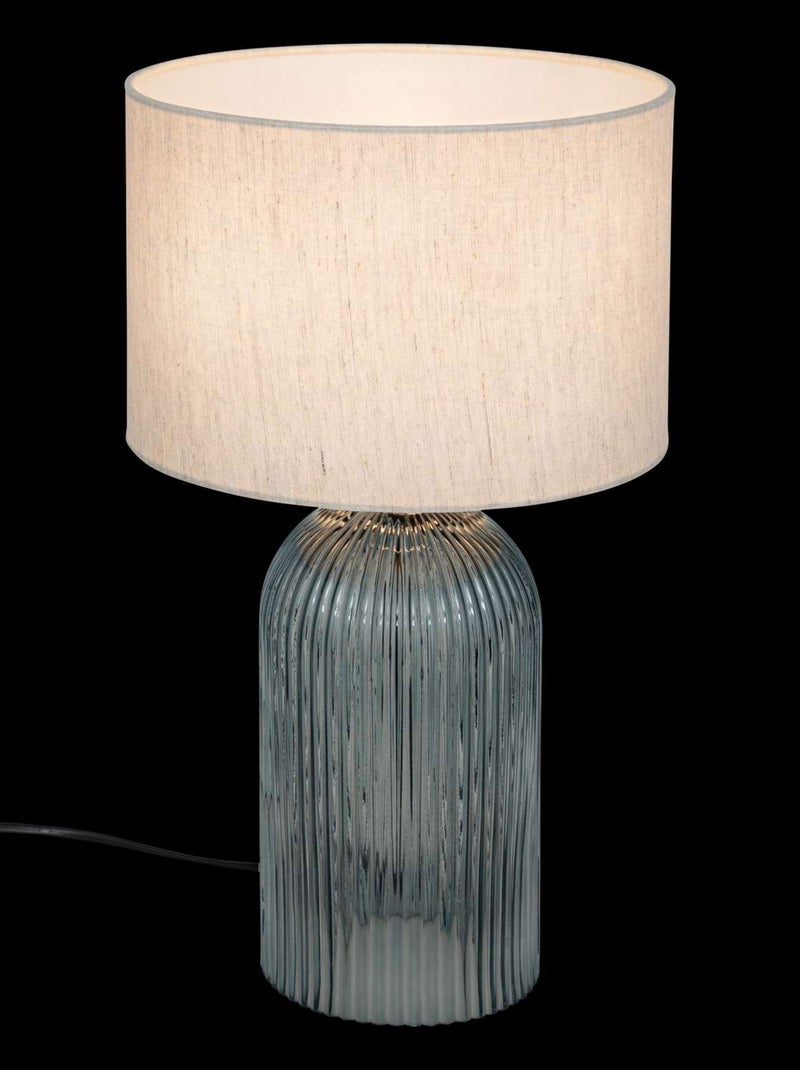 Lampe cylindre en verre Bleu - Kiabi