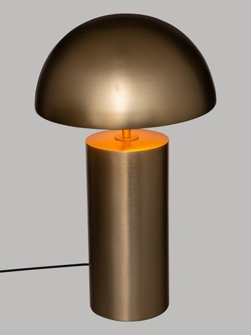 Lampe cylindrique champi dorée H50 - Kiabi