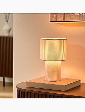 Lampe cylindrique en coton JOLINA