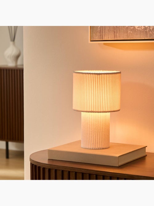 Lampe cylindrique en coton JOLINA - Kiabi