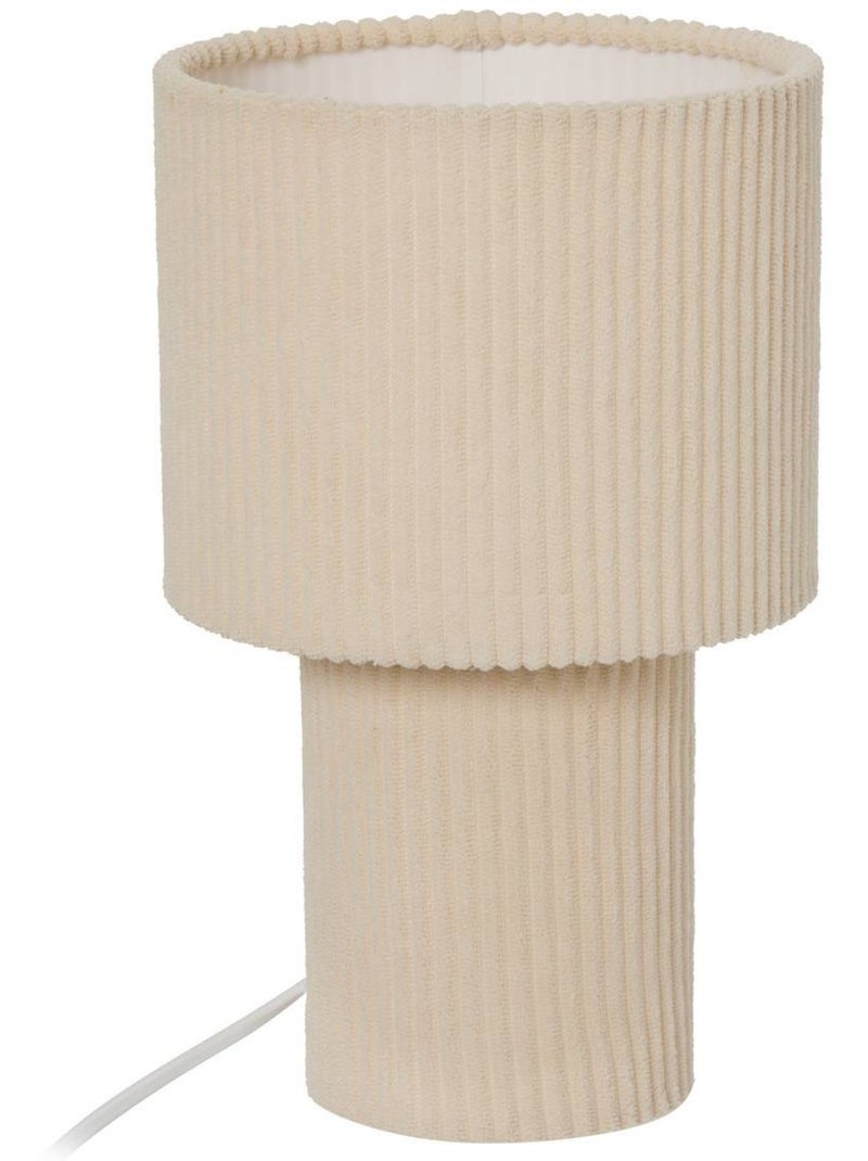 Lampe cylindrique en coton JOLINA Beige - Kiabi