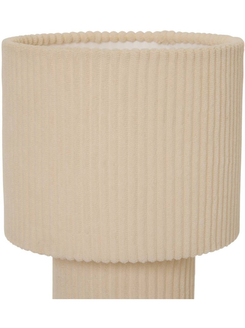 Lampe cylindrique en coton JOLINA Beige - Kiabi