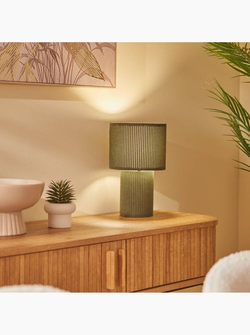 Lampe cylindrique en coton JOLINA - Kiabi