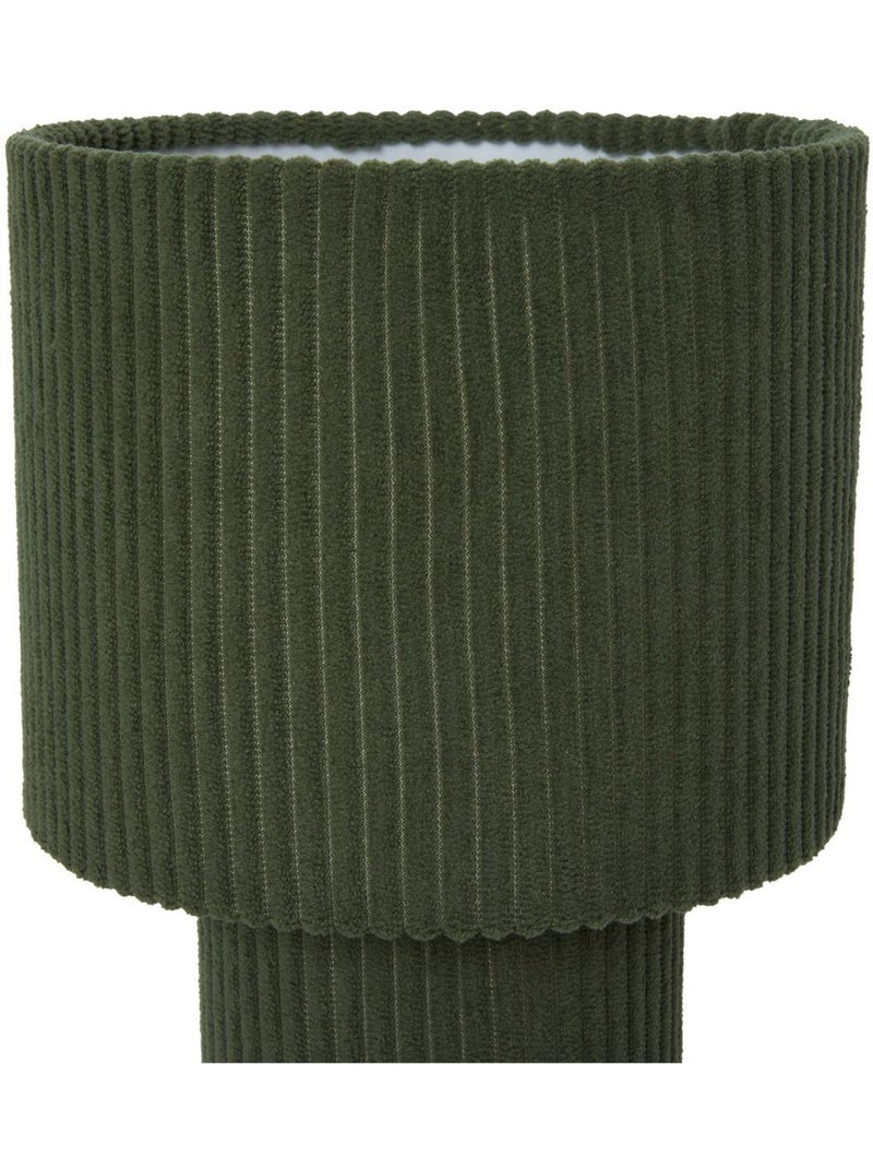 Lampe cylindrique en coton JOLINA Kaki - Kiabi