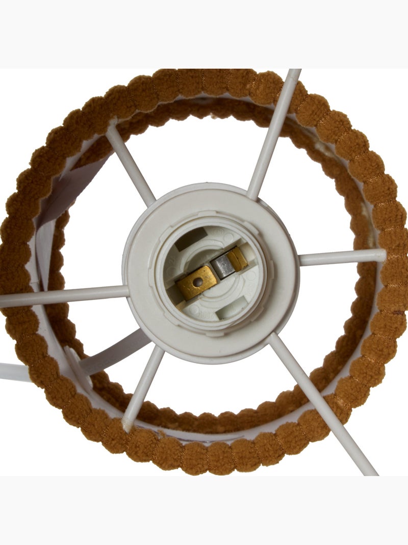 Lampe cylindrique en coton JOLINA Ocre - Kiabi
