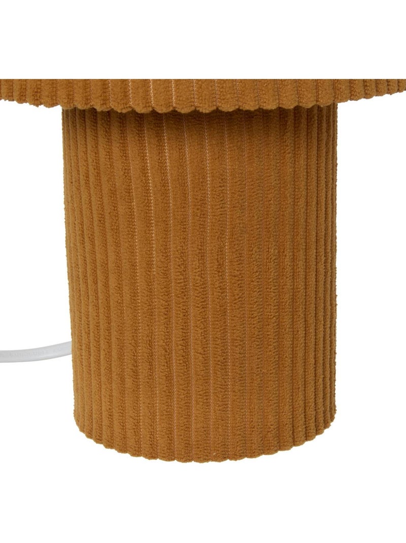 Lampe cylindrique en coton JOLINA Ocre - Kiabi
