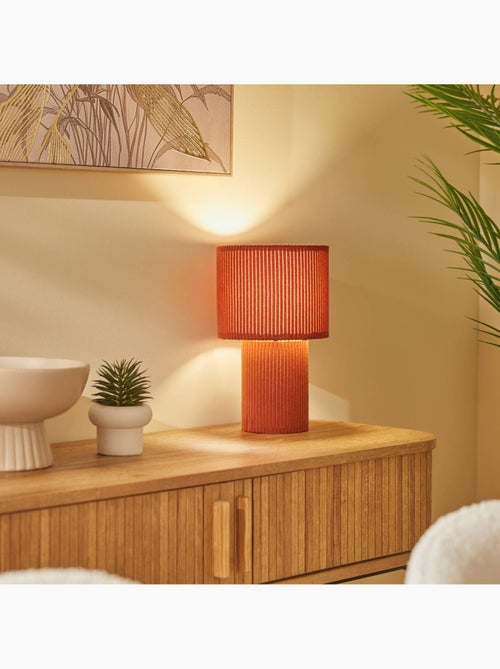 Lampe cylindrique en coton JOLINA - Kiabi