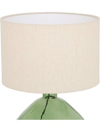 Lampe à poser verre abat-jour coton melly