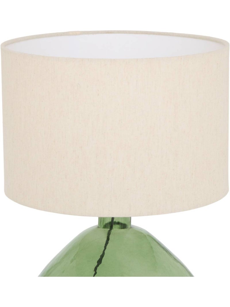 Lampe cylindrique en coton MELLY Vert - Kiabi